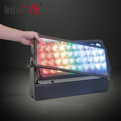 Buiten 40*10W RGBW LED City Color Light Beam Wasband Strobe Effect Waterdicht Wandwasser Flood Lights IP65 DMX512 Controlemodus