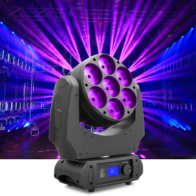 7x40w RGBW 4 In 1 Beam Wash LED Moving Head Light Met Zoom Dj Club Disco Light