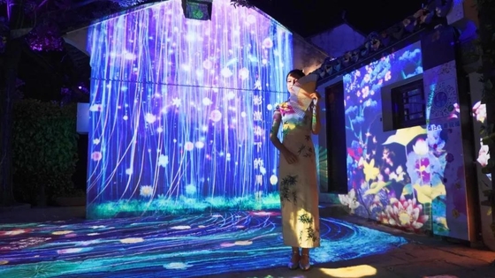 Dmx Stage LED Effect Gobo Light 200w Voor Cultureel Toerisme Markt Theme Park
