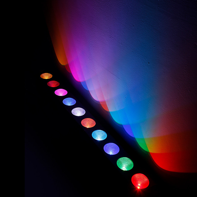10x9W RGB DMX 3in1 LED wandwaslamp lineaire bar wasmachine podiumverlichting