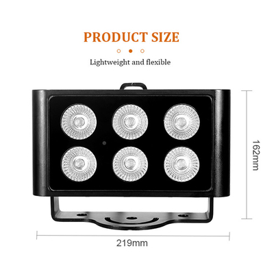 6x5W Buiten waterdicht DMX512 RGBW Floodlight LED Villa Hof Gebouw Brug Project Landschapsverlichting Kleur Floodlight
