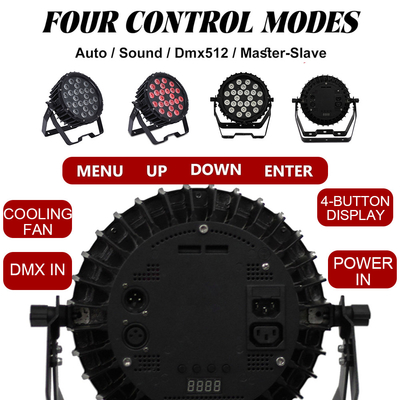 Professionele podiumlicht 82W RGB 24*Tri-3W Indoor DMX512 Slim Flat Led Par Light