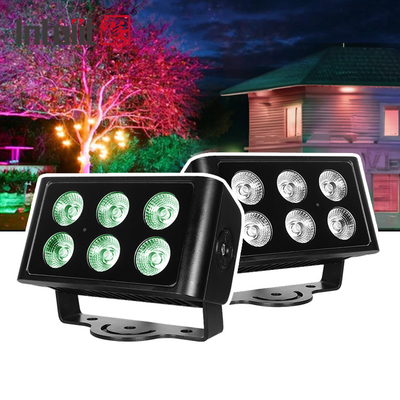 6x5W IP65 Waterdicht RGBW 4IN1 Buitenlandschap Led Flood Light DM512 Control