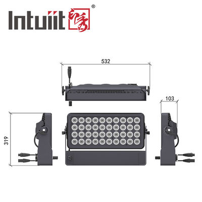400W Buiten IP65 Waterdicht Stadskleur 40x10W RGBW 4in1 LED Wandwaslamp
