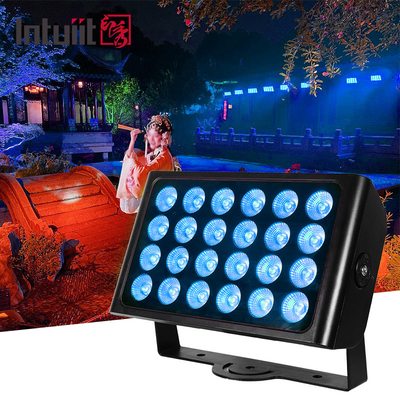 Waterdicht IP65 Stadskleur DMX512 24x10w RGBW Buiten Led Wandwasser Flood Light