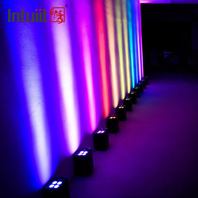IP54 Mini Uplights 4X12W Batterij Spotlight 4 LED's Draadloze DMX & IR Remote Uplights Disco Club Party Stage Uplight