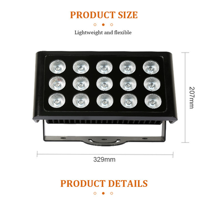 Buiten 80W IP65 Vierkante DMX RGBW LED Flood Light voor Gebouw Gevel LED Wandwasser Floodlight