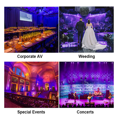 Buiten waterdicht Rgbwa-uv 7x20W Dmx Led Par Can Light voor buitenlandschap
