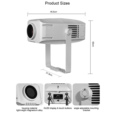 Buiten Gobo Projector 400w Reclame Projector Roterende Led Waterdicht IP65 Logo Gobo Projector Licht