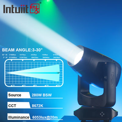 BSW Bewegende kop stage lichten 280w Beam Cmy IP66 Beam Spot Wash 3in1 Bewegende kop licht
