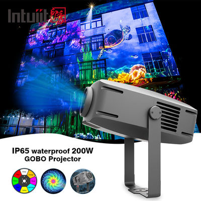 200W Gobo Projector Buiten IP65 Gobo logo Projector Waterdicht Custom Logo Roterende Gobo Projector Licht Advertentie lichten