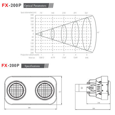 Led Light Stage Blinder 200w Led Cob 2 Eyes Warm White Blinder Studio Light Nachtclub