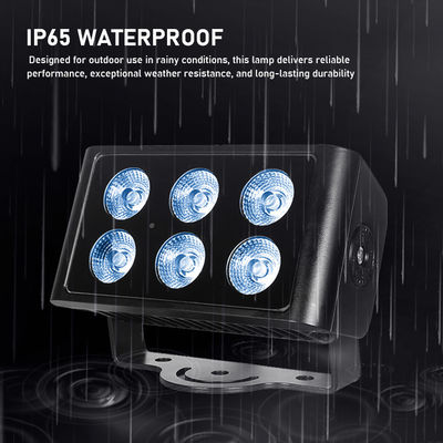 Buiten waterdicht 6x5W City Color LED Wall Washer Light 4in1 RGBW Floodlight voor Hotels & Buildings DMX512 Control Mode