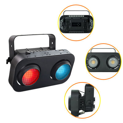Buiten LED COB Blinder Light 2x90W RGB Amber Warm White IP65 Waterdicht Strobe Stage Lighting DMX512 voor professioneel show theater