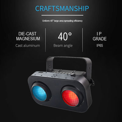 Buiten LED COB Blinder Light 2x90W RGB Amber Warm White IP65 Waterdicht Strobe Stage Lighting DMX512 voor professioneel show theater