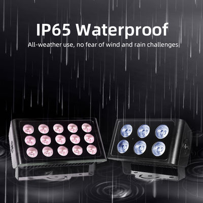 15x5W RGBW 4-in-1 IP65 Outdoor LED Flood Light ‡ DMX512 Waterdicht breed licht voor tuin-, podium- en gebouwverlichting