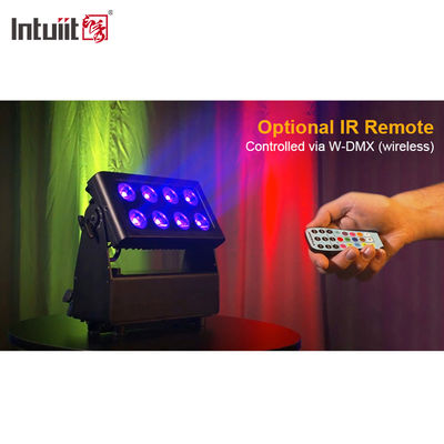 8x15W Batterijaangedreven LED-schijnwerper Buiten Draadloos RGBW 4in1 Oplaadbare Uplight Par Luces LED para Fiestas DJ