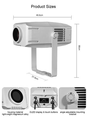 200W Waterdicht Ip65 Buiten Indoor Custom Advertising Gobo Led Zoom logo Projector Licht