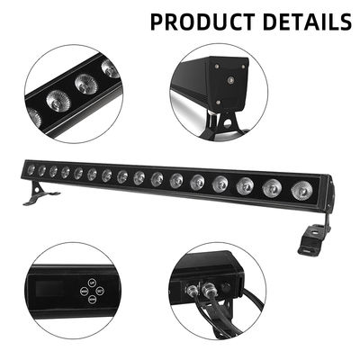16*5W Led wandwaslamp Rgb Dmx IP65 Aluminium behuizing Buiten waterdicht Wandwasverlichting DMX512 Buiten gebouw verlichting
