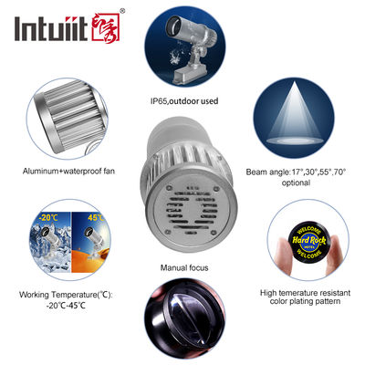 Aanpasbaar 60W LED Gobo Logo Projector Buiten IP65 Roterende Reclame Projectie Licht voor Restaurant Bar Street Shop