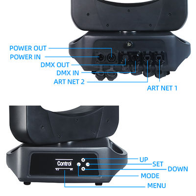 LED 200W Stage Light Beam 9 Rotating Gobos 12 Colors with DMX512 Lighting for Wedding Party Show