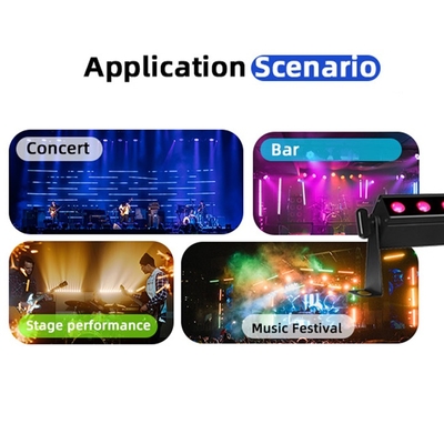 24*2W RGBW 4-in-1 LED Wallwasher bar Geluidsmodus Dj Bruiloft Stads Evenementen Podium LED Wash Licht