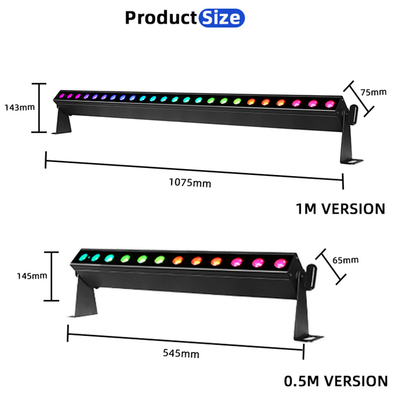 IP20 24x2W RGBW 4in1 Batterij Draadloos Smart Sound-active Control LED Wandwasser Bar Light