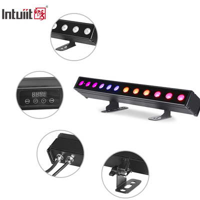 IP65 accu aangedreven led wandwasser 12pcsx2W Rgbw 4in1 led bar licht voor buiten