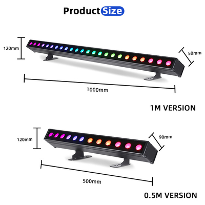 IP65 accu aangedreven led wandwasser 12pcsx2W Rgbw 4in1 led bar licht voor buiten