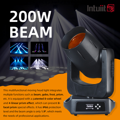 2025 Nieuwe 200W Beam Moving Head LED Achtkleurig wiel Effect voor podiumverlichting