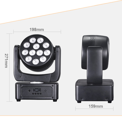 Bewegende koplampen 12*8W LED Bühnenlampen RGBW DJ-verlichting DMX 512 Geluidsactivering voor evenementen Feesten Huwelijk Kerk Live Band Show