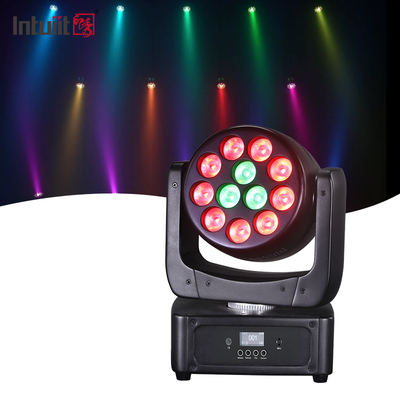 Bewegende koplampen 12*8W LED Bühnenlampen RGBW DJ-verlichting DMX 512 Geluidsactivering voor evenementen Feesten Huwelijk Kerk Live Band Show