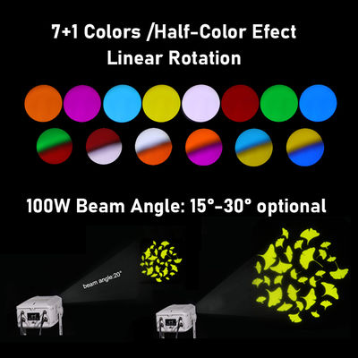 100W Logo Gobo Projector Light IP65 Outdoor DMX512 Custom Pattern Projection voor reclame, gebouw en evenementen