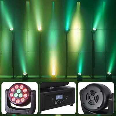 12*8W Moving Head LED DJ Licht RGBW Wash Beam DMX512 Geluidsgeactiveerde Podiumverlichting voor Bruiloften, Disco's en Feesten