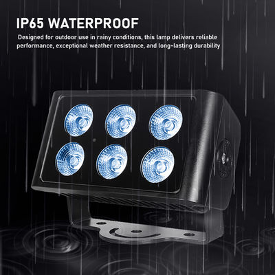 Buiten 6x5W RGBW 4in1 LED Flood Light IP65 Waterdicht DMX512 Architectonisch Waslicht Wandwasser voor gebouw Tuin Gevel