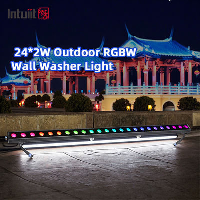 24*2W LED Wasmachine Wandlicht Buiten IP65 Waterdicht RGBW Kleurrijk Gebouw Wandwasmachine Lampen