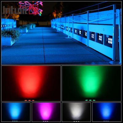 DMX512 RGBW Kleurrijke gevelverlichting Buiten Aluminium LED 6x5W Wandwasser Commerciële gebouwen Decoratieve muur Flood Spot Light