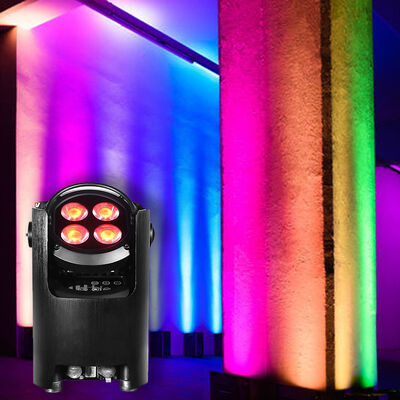 4*12W RGBW IP54 Draadloze batterij aangedreven LED Uplights Spotlights voor tuintoepassingen