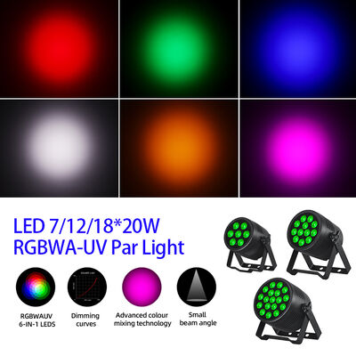 LED 7/12/18X20W Rgbwa Uv 6In1 Waterdicht DMX 512 Led Par Light voor buitenprojecten