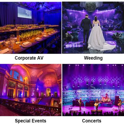 Professionele IP65 Waterdichte LED Par Light 12x20W RGBWA + UV 6in1 DMX512 Stage Wash Light voor Outdoor Wedding Party Event DJ Disco