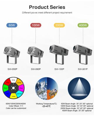 Professionele 400W IP65 Waterdichte Buitenlandschap Architectuur LED Watergolf Effect Verlichting