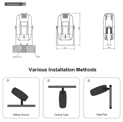 Professionele 400W IP65 Waterdichte Buitenlandschap Architectuur LED Watergolf Effect Verlichting