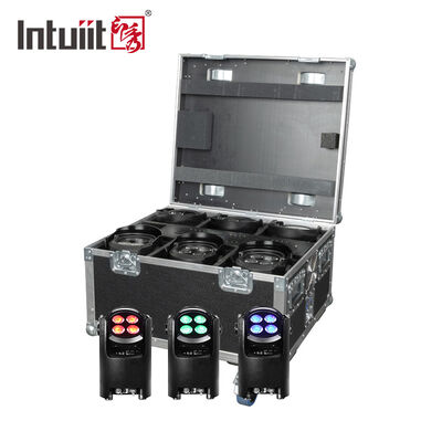 Professioneel IP54 Draadloos DMX Batterij LED Par Light 4*12W RGBW 4-in-1 - Afstandsbediening Bruiloft Uplighting