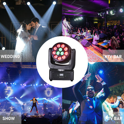 12x8W RGBW 4in1 LED Moving Head DJ Light DMX512 9° Beam Wash Bühnenverlichting voor Bühnen Nachtclub KTV Wedding Performance
