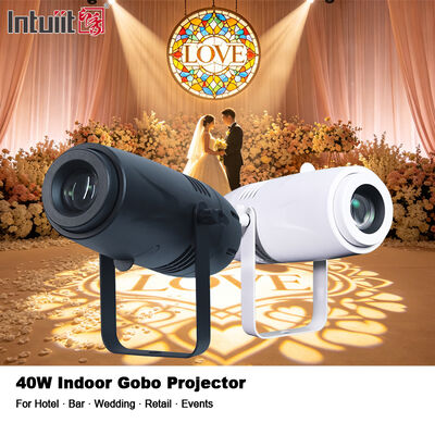 Custom 40W LED Indoor Gobo Light Logo Projector HD Reclamebeeldprojector voor Shop Store Restaurant Coffee Bar Branding