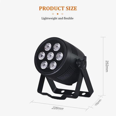 IP65 Waterdicht Aluminium LED Par Light 7x20W RGBWA UV 6in1 DMX512 Professionele podiumverlichting voor buitenevenementen