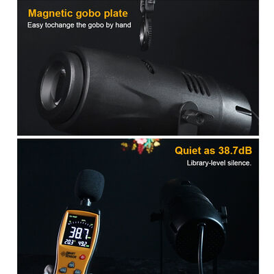 Professionele 40W LED Indoor Gobo-projector Licht Roterend Custom Image Logo Projectielamp voor Bruiloft Restaurant Mall Decoratie