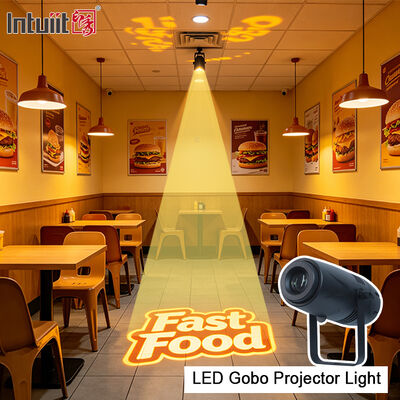 Professionele 40W LED Indoor Gobo-projector Licht Roterend Custom Image Logo Projectielamp voor Bruiloft Restaurant Mall Decoratie