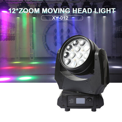 Hot Sale LED Moving Head Wash Light 12x10W RGBW 4in1 DMX512 Professionele Stage Verflamp voor trouwfeest KTV