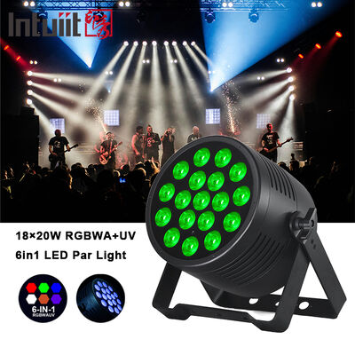 Buitenstappenlicht IP65 Waterdicht 18x20W LED Par RGBWA+UV 6 in 1 DMX512 Waslicht voor bruiloftsfeest Disco Event Gebouw Gevel